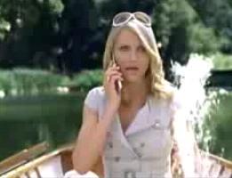 【希少】ソフトバンク　キャメロンディアス　タペストリー ソフトバンク64動画 Softbank Movie CM PV タグ＝